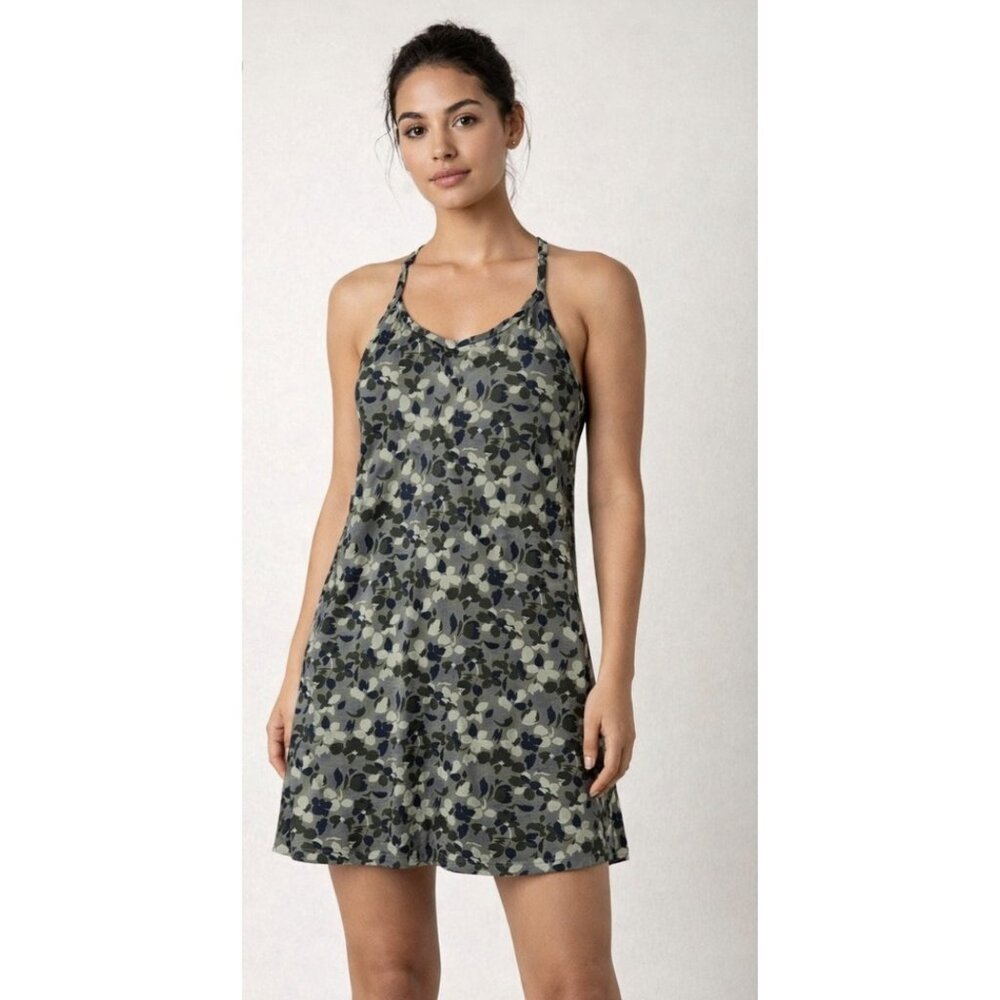 OUTDOOR VOICES THE EXERCISE DRESS TEA TREE FLORAL SIZE LARGE